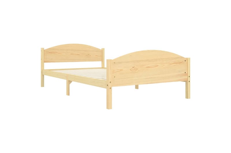sengestel 120x200 cm massivt fyrretræ - Brun - Sengeramme & sengestel