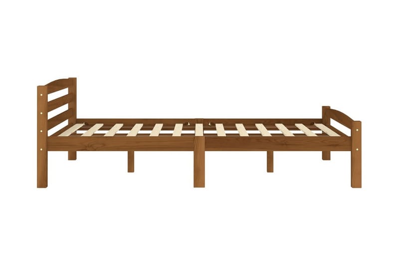 sengestel 120x200 cm massivt fyrretræ gyldenbrun - Brun - Møbler - Senge - Sengeramme & sengestel
