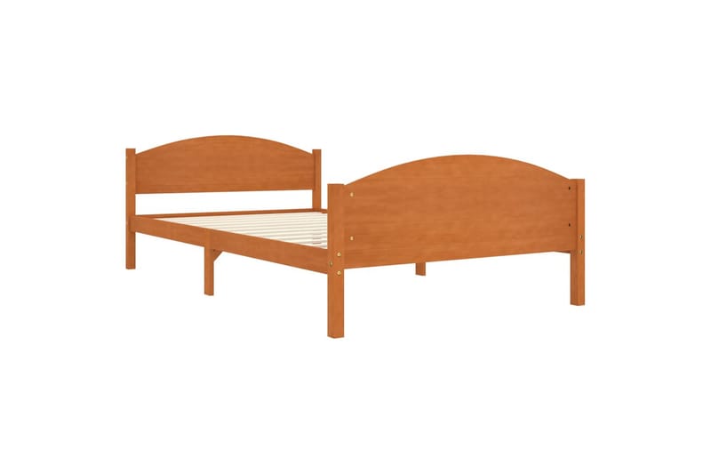 sengestel 120x200 cm massivt fyrretræ gyldenbrun - Brun - Sengeramme & sengestel