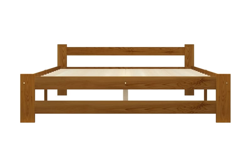 sengestel 120x200 cm massivt fyrretræ honningbrun - Brun - Sengeramme & sengestel
