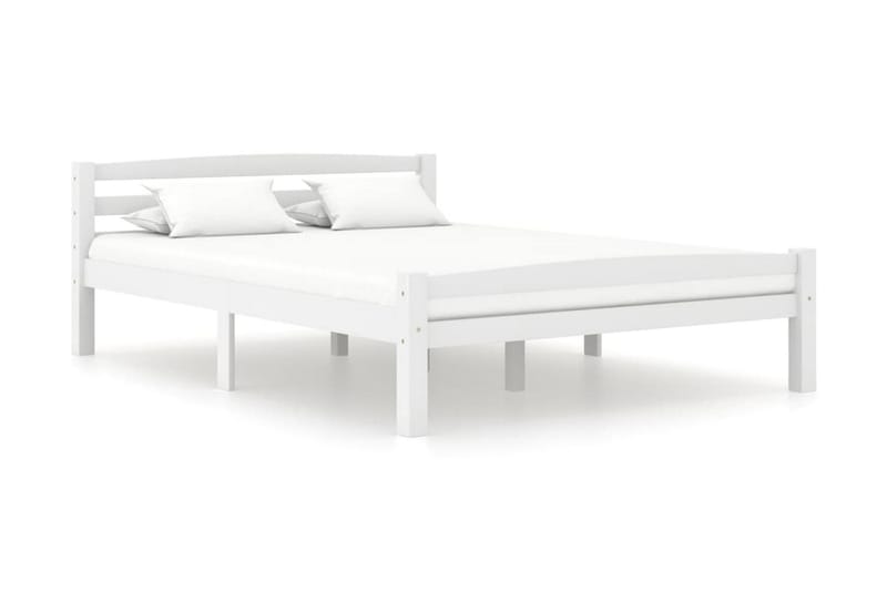 sengestel 120x200 cm massivt fyrretræ hvid - Hvid - Møbler - Senge - Sengeramme & sengestel
