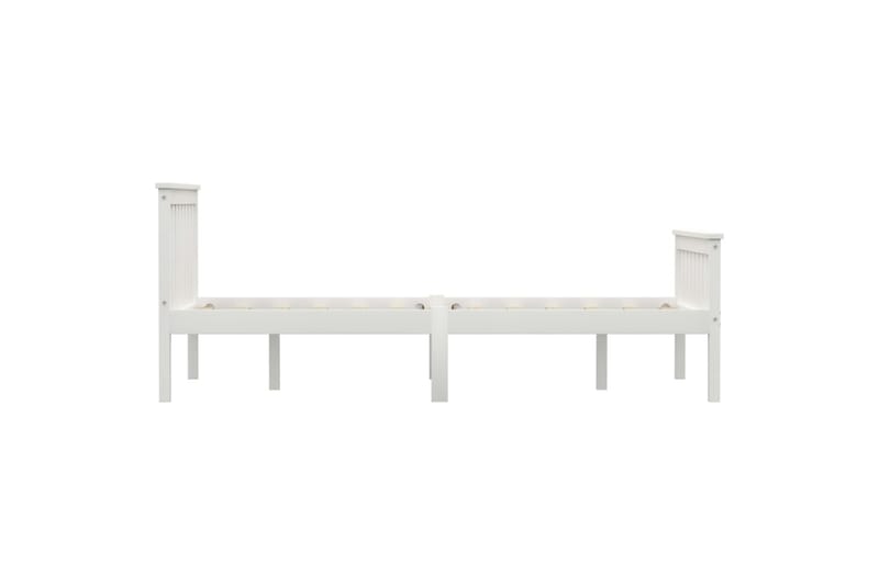 Sengestel 120x200 cm Massivt Fyrretræ Hvid - Møbler - Senge - Sengeramme & sengestel