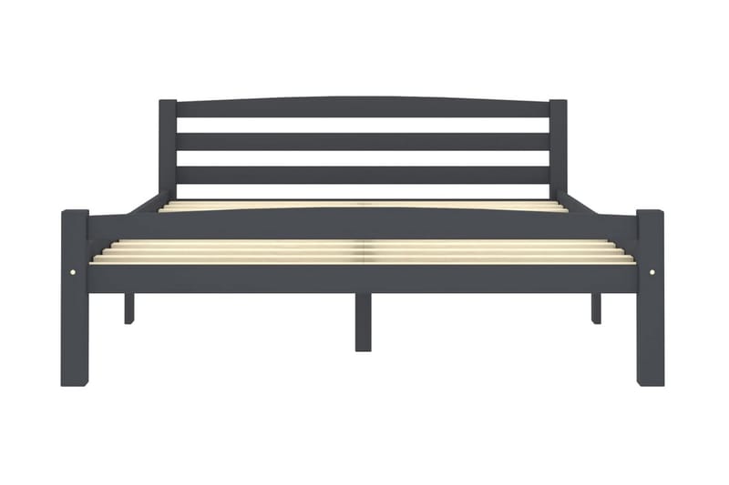 sengestel 120x200 cm massivt fyrretræ mørkegrå - Grå - Sengeramme & sengestel