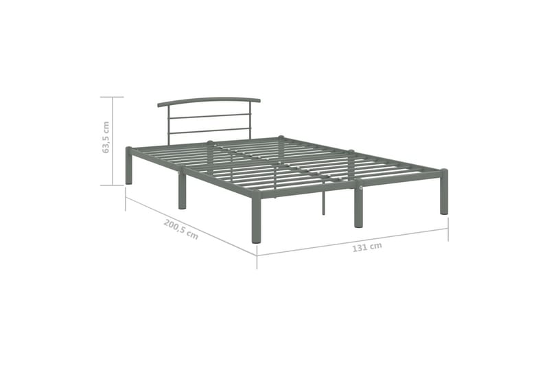 Sengestel 120X200 cm Metal Grå - Møbler - Senge - Sengeramme & sengestel