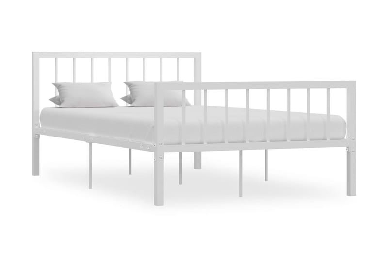 Sengestel 120x200 cm Metal Hvid - Hvid - Møbler - Senge - Sengeramme & sengestel