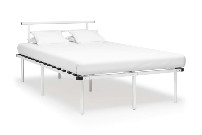 Sengestel 120x200 cm metal hvid - Hvid - Møbler - Senge - Sengeramme & sengestel