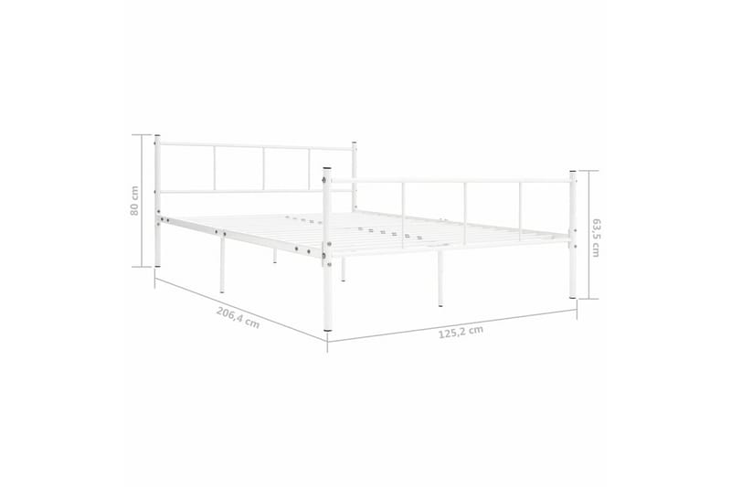 Sengestel 120X200 cm Metal Hvid - Møbler - Senge - Sengeramme & sengestel