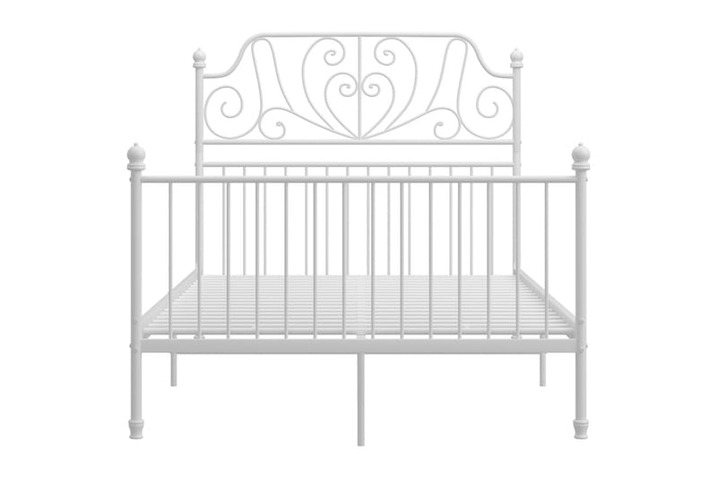 sengestel 120x200 cm metal og krydsfinér hvid - Hvid - Møbler - Senge - Sengeramme & sengestel