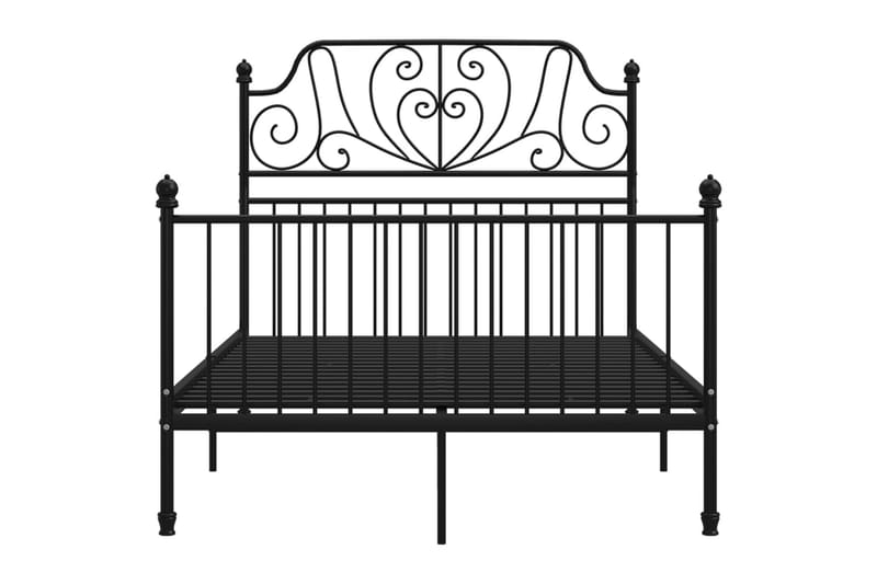 sengestel 120x200 cm metal og krydsfinér sort - Sort - Møbler - Senge - Sengeramme & sengestel