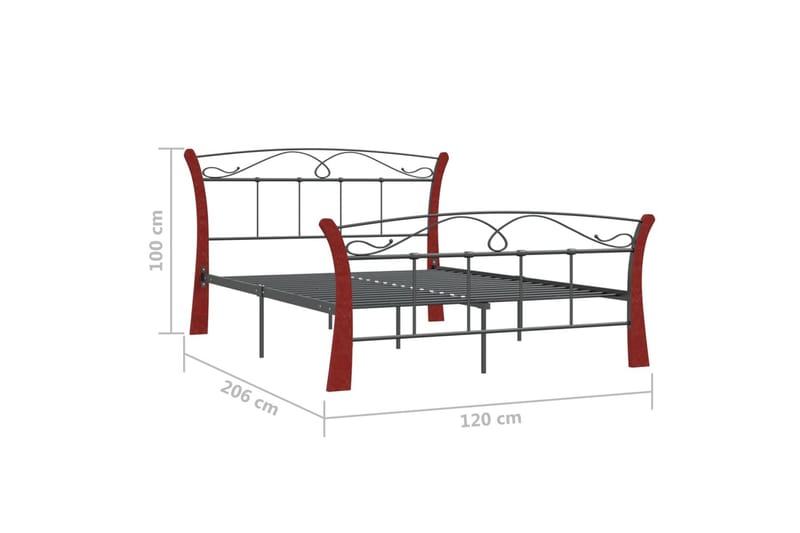 sengestel 120x200 cm metal sort - Sort - Møbler - Senge - Sengeramme & sengestel