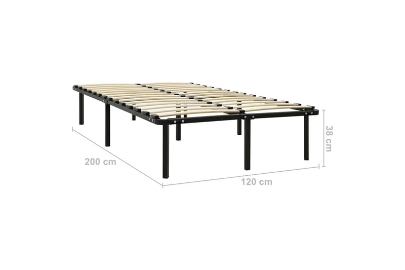 Sengestel 120X200 cm Metal Sort - Sengeramme & sengestel