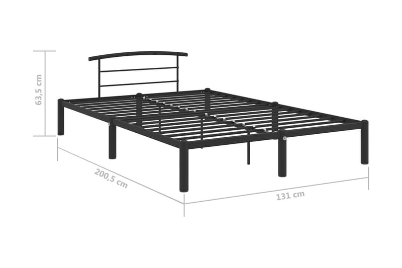 Sengestel 120X200 cm Metal Sort - Møbler - Senge - Sengeramme & sengestel
