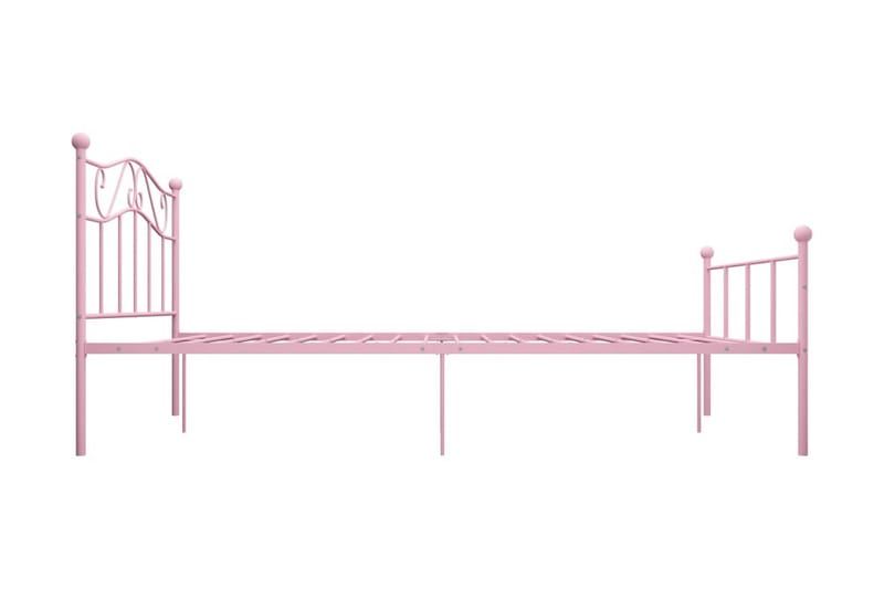 Sengestel 120x200 cm Metal Pink - Lyserød - Sengeramme & sengestel