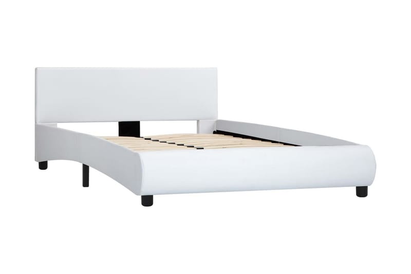 Sengestel 140 x 200 cm kunstlæder hvid - Hvid - Møbler - Senge - Sengeramme & sengestel