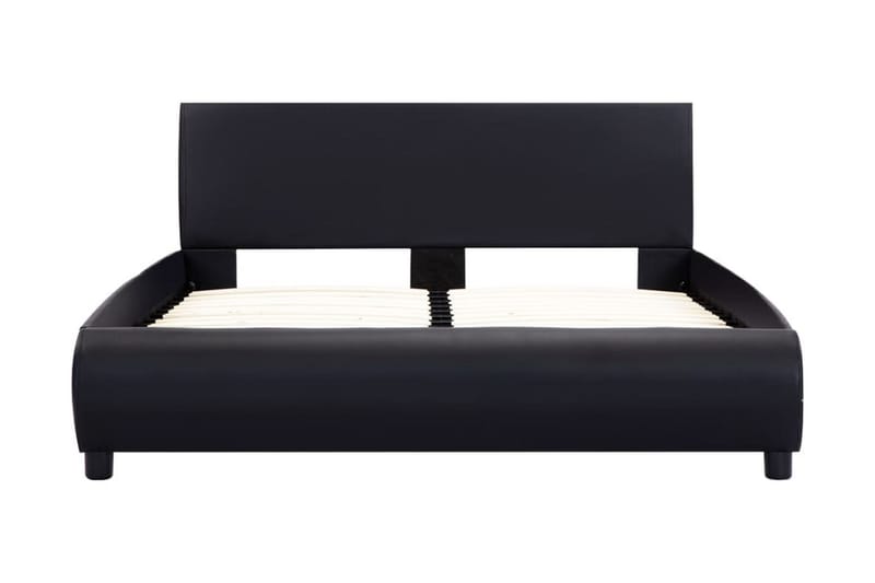 Sengestel 140 x 200 cm kunstlæder sort - Sort - Sengeramme & sengestel