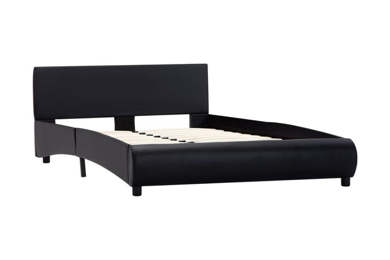 Sengestel 140 x 200 cm kunstlæder sort - Sort - Møbler - Senge - Sengeramme & sengestel