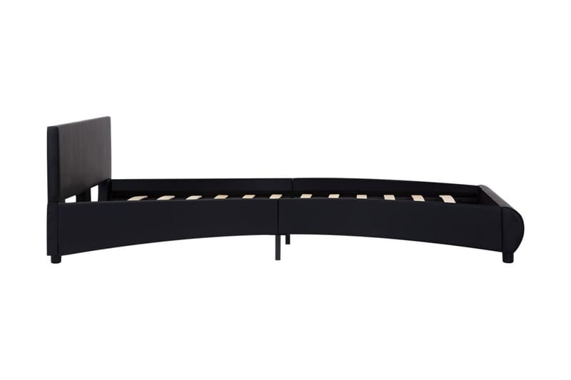 Sengestel 140 x 200 cm kunstlæder sort - Sort - Sengeramme & sengestel