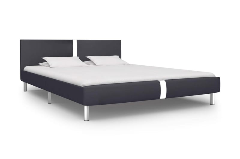 Sengestel 140 X 200 Cm Sort Kunstlæder - Sort - Møbler - Senge - Sengeramme & sengestel