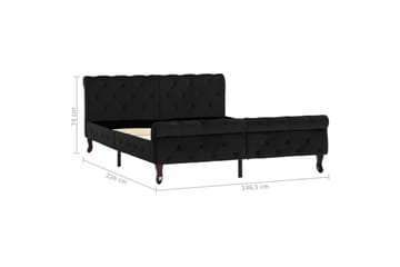 Sengestel 140X200 cm Flöjl Sort - Møbler - Senge - Sengeramme & sengestel
