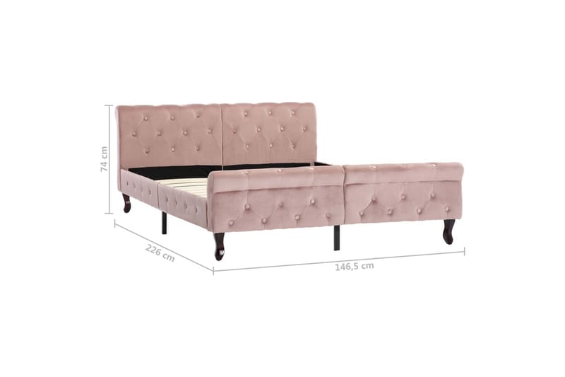 Sengestel 140X200 cm Flöjl Pink - Møbler - Senge - Sengeramme & sengestel