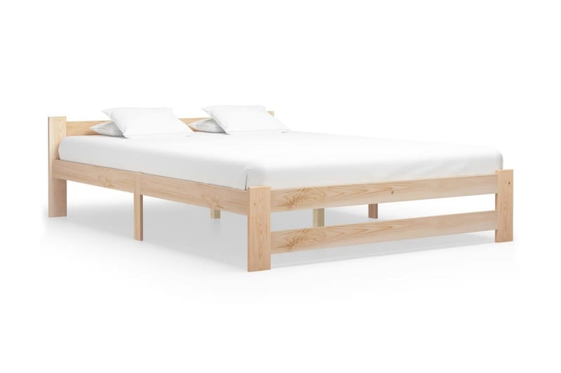 sengestel 140x200 cm massivt fyrretræ - Brun - Møbler - Senge - Sengeramme & sengestel