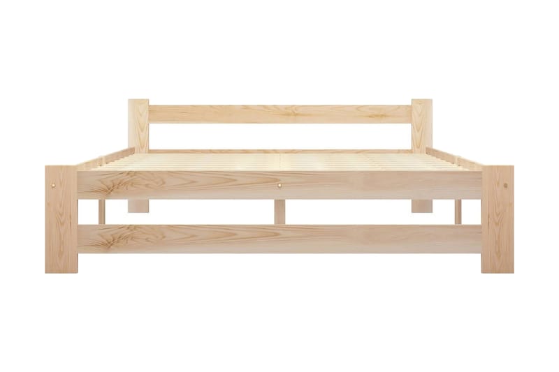 sengestel 140x200 cm massivt fyrretræ - Brun - Møbler - Senge - Sengeramme & sengestel
