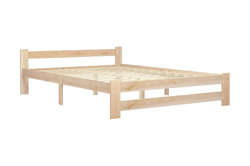 sengestel 140x200 cm massivt fyrretræ - Brun - Møbler - Senge - Sengeramme & sengestel