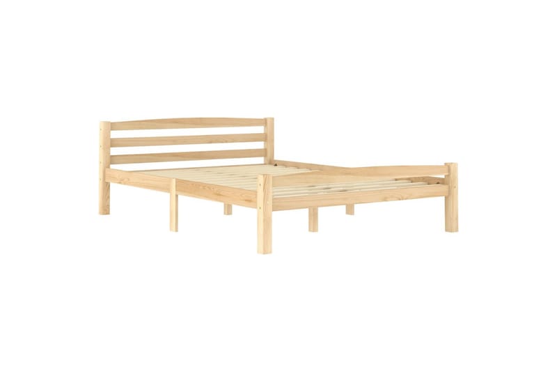 sengestel 140x200 cm massivt fyrretræ - Brun - Møbler - Senge - Sengeramme & sengestel