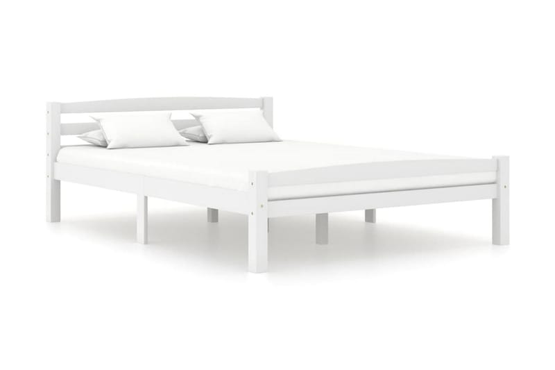 sengestel 140x200 cm massivt fyrretræ hvid - Hvid - Sengeramme & sengestel