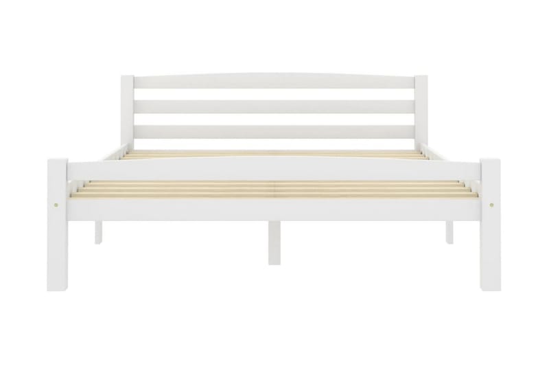 sengestel 140x200 cm massivt fyrretræ hvid - Hvid - Møbler - Senge - Sengeramme & sengestel