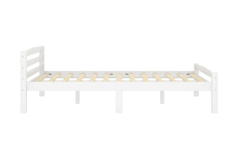 sengestel 140x200 cm massivt fyrretræ hvid - Hvid - Møbler - Senge - Sengeramme & sengestel