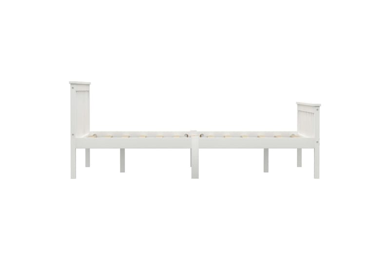 Sengestel 140x200 cm Massivt Fyrretræ Hvid - Møbler - Senge - Sengeramme & sengestel