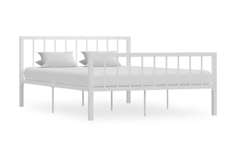 Sengestel 140x200 cm Metal Hvid - Hvid - Møbler - Senge - Sengeramme & sengestel