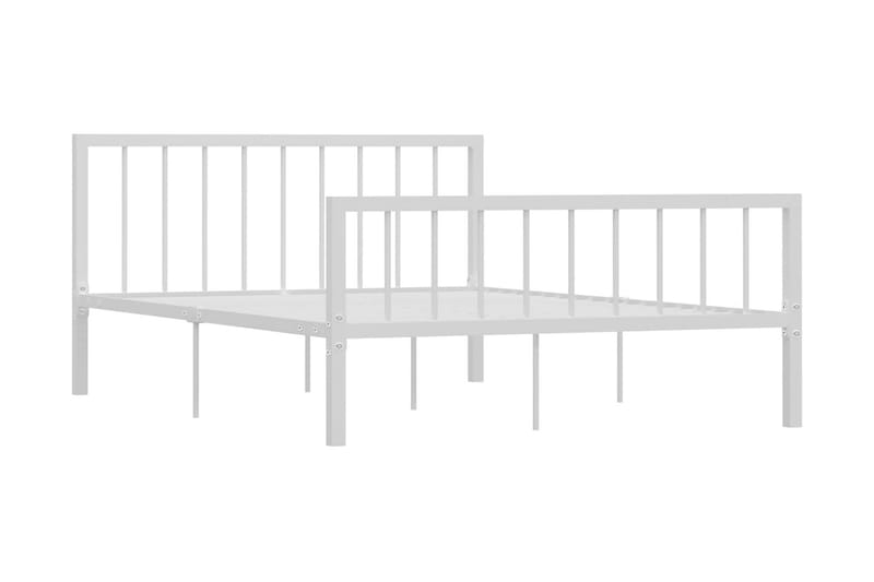 Sengestel 140x200 cm Metal Hvid - Hvid - Møbler - Senge - Sengeramme & sengestel