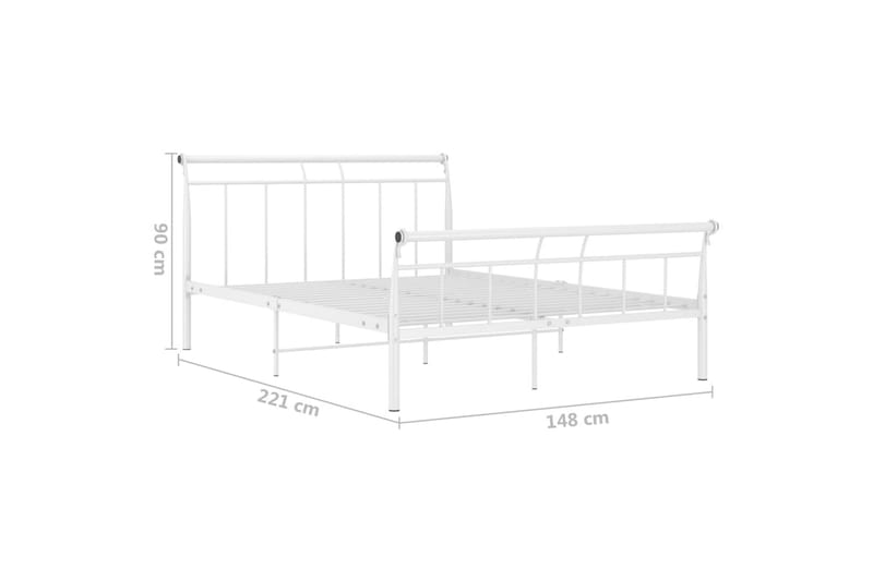 sengestel 140x200 cm metal hvid - Hvid - Møbler - Senge - Sengeramme & sengestel