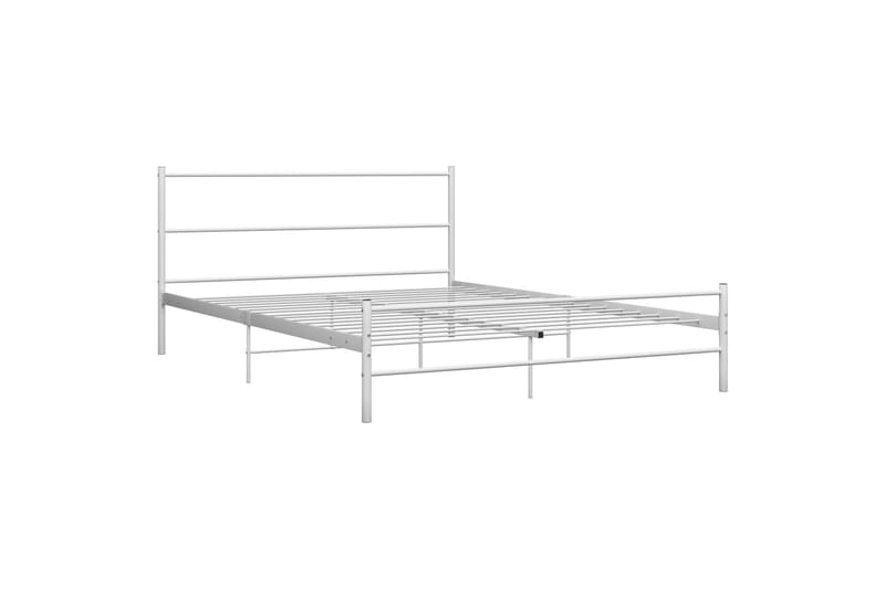 Sengestel 140x200 cm Metal Hvid - Møbler - Senge - Sengeramme & sengestel