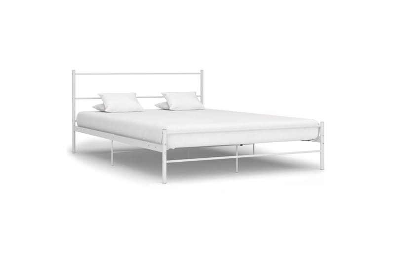 Sengestel 140x200 cm Metal Hvid - Møbler - Senge - Sengeramme & sengestel