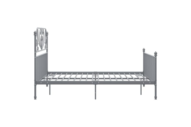 sengestel 140x200 cm metal og krydsfinér grå - Grå - Sengeramme & sengestel