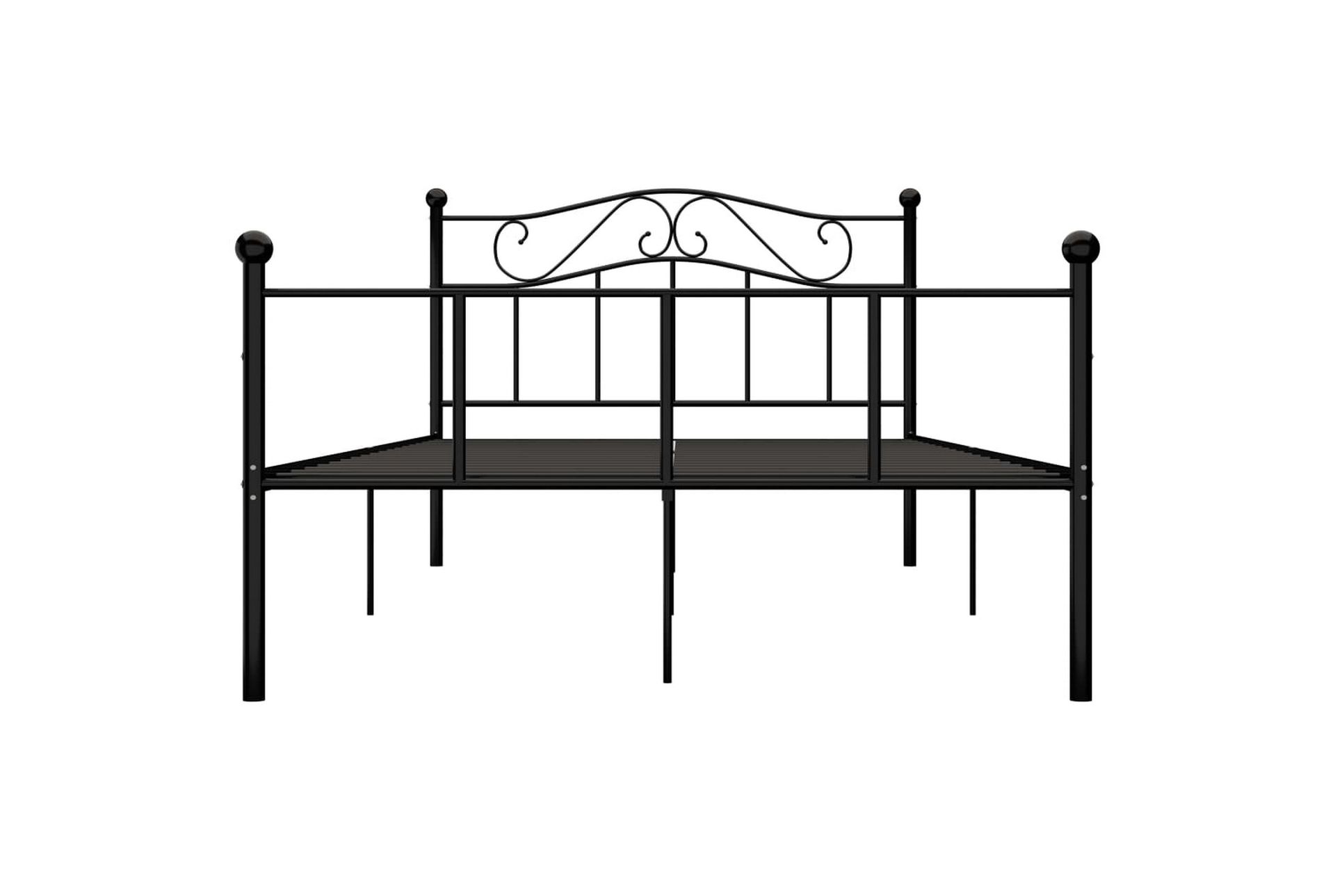 Sengestel 140x200 cm Metal Sort - Sort - Møbler - Senge - Sengeramme & sengestel