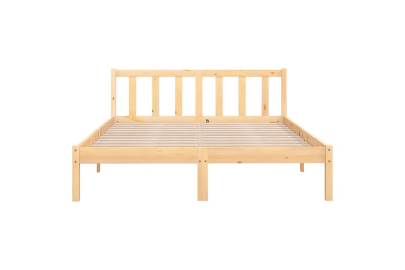 sengestel 150x200 cm UK King massivt fyrretræ - Brun - Sengeramme & sengestel