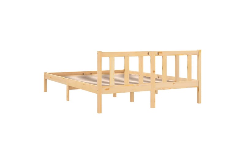 sengestel 150x200 cm UK King massivt fyrretræ - Brun - Sengeramme & sengestel