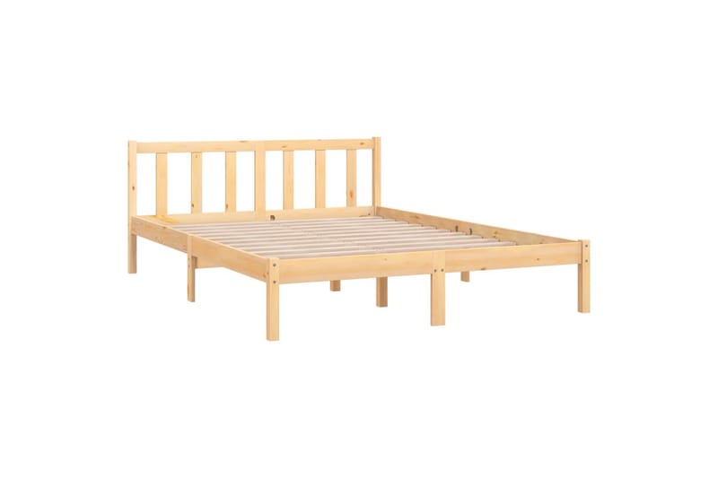 sengestel 150x200 cm UK King massivt fyrretræ - Brun - Sengeramme & sengestel