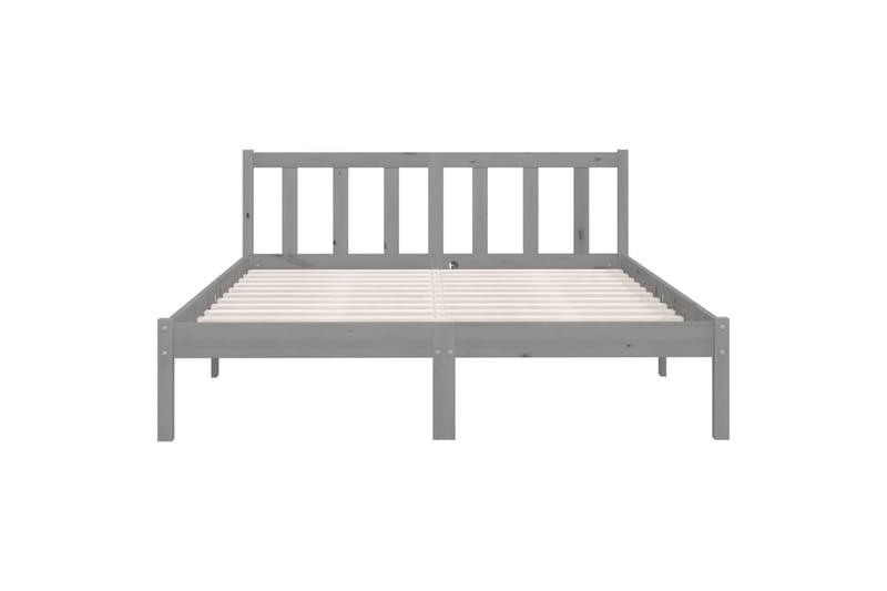 sengestel 150x200 cm UK King massivt fyrretræ grå - Grå - Sengeramme & sengestel