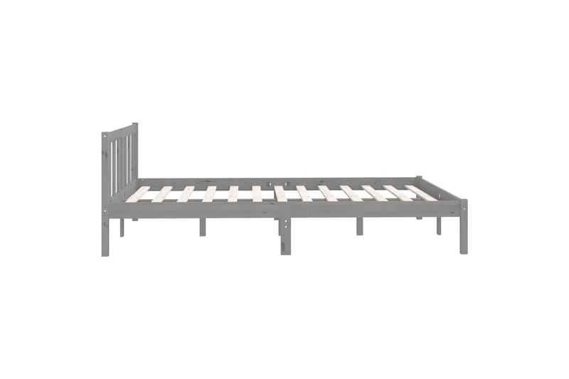 sengestel 150x200 cm UK King massivt fyrretræ grå - Grå - Møbler - Senge - Sengeramme & sengestel
