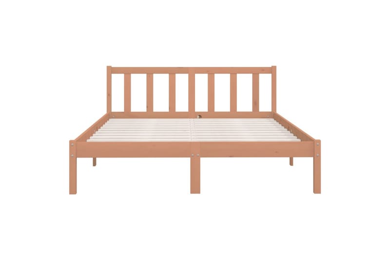 sengestel 150x200 cm UK King massivt fyrretræ gyldenbrun - Brun - Møbler - Senge - Sengeramme & sengestel