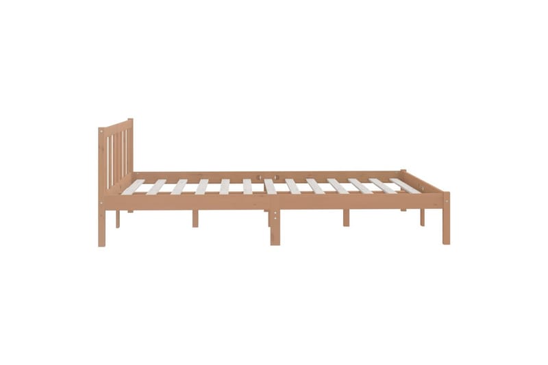 sengestel 150x200 cm UK King massivt fyrretræ gyldenbrun - Brun - Møbler - Senge - Sengeramme & sengestel
