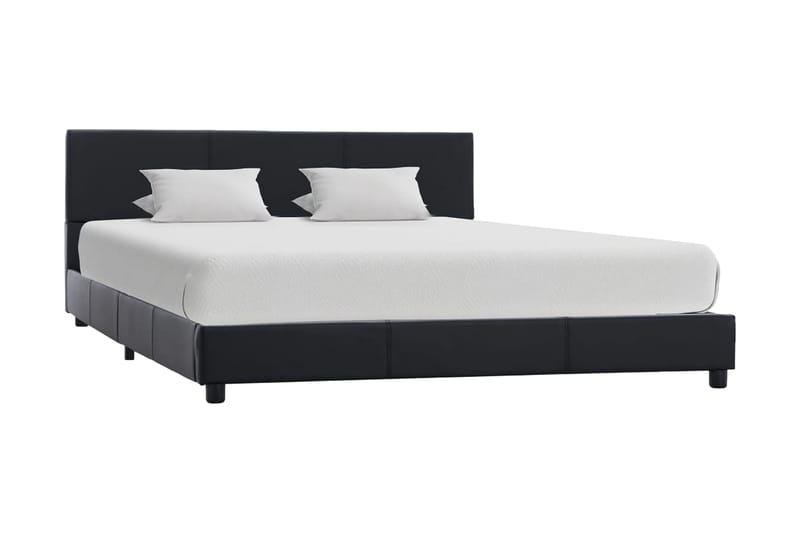 sengestel 160 x 200 cm kunstlæder sort - Møbler - Senge - Sengeramme & sengestel