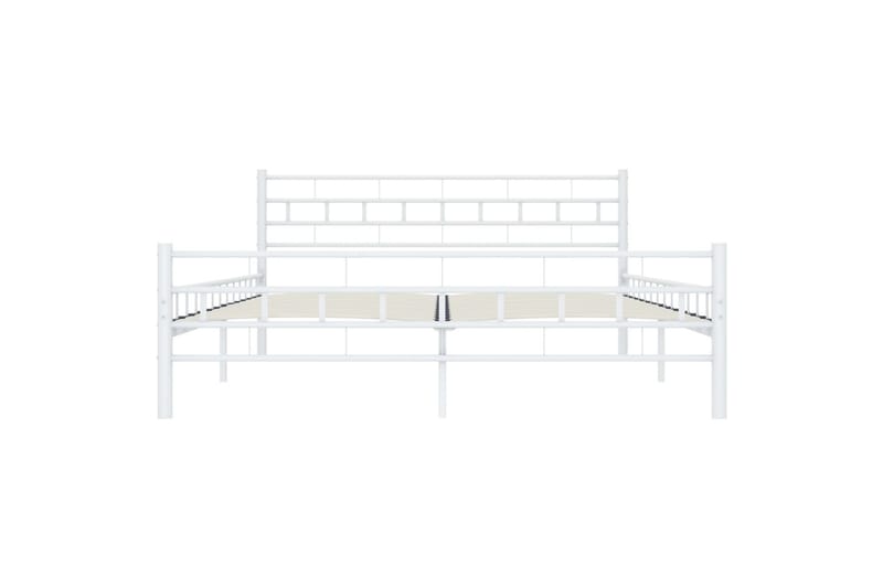 Sengestel 160 X 200 Cm Metal Hvid - Hvid - Møbler - Senge - Sengeramme & sengestel