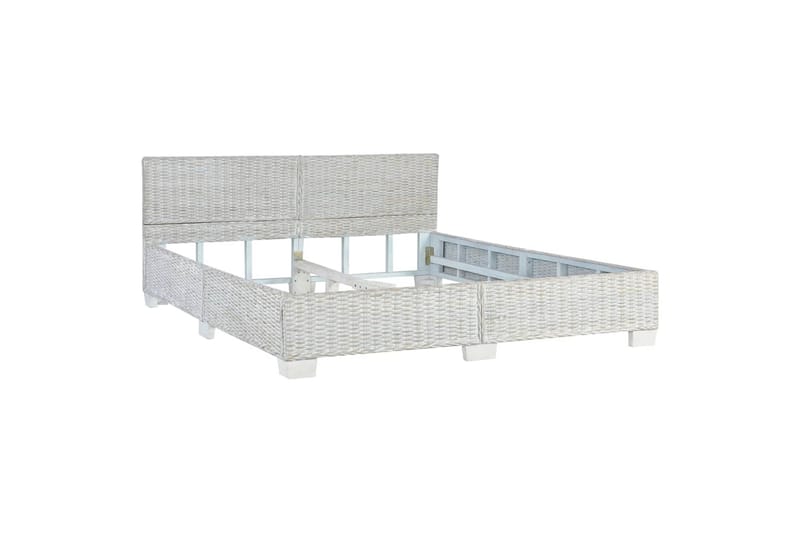 sengestel 160 x 200 cm naturlig rattan grå - Møbler - Senge - Sengeramme & sengestel
