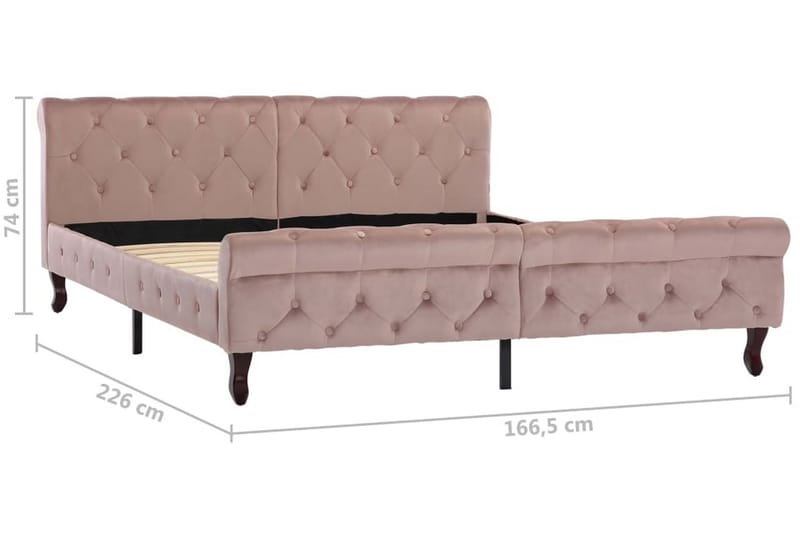 Sengestel 160X200 cm Flöjl Pink - Møbler - Senge - Sengeramme & sengestel